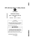 John Deere HPX 4x4 Gas Gator Utility Vehicles (SN: from 150001) (North America) Operators Manual (OMM178633)