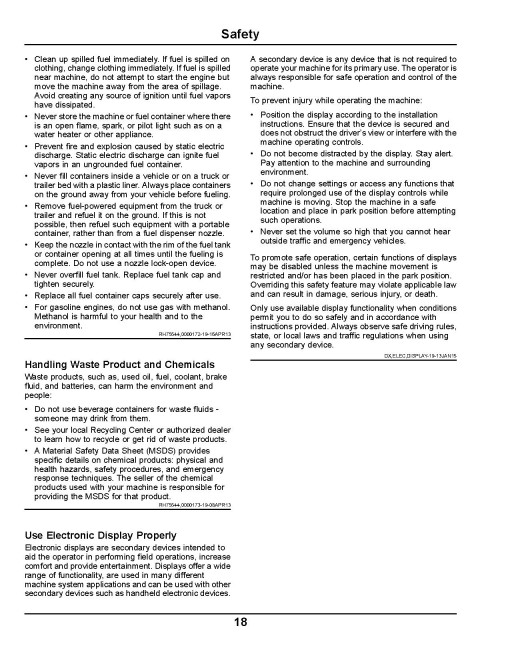 John Deere TH 6x4 Gas Gator Utility Vehicles (SN: 120001 - 130000) (North America) Operators Manual (OMM178644)