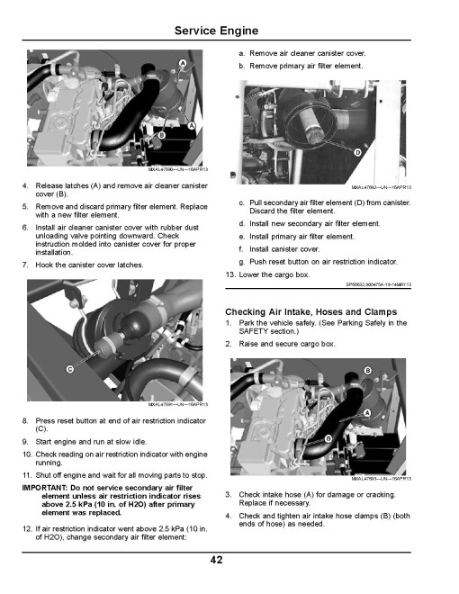 John Deere TH 6x4 Diesel Gator Utility Vehicles (SN: 120001 - 130000) (North America) Operators Manual (OMM178646)