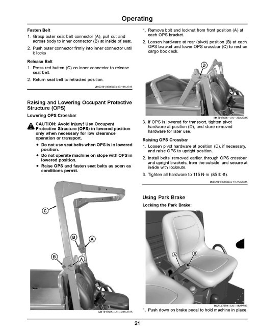 John Deere M-Gator A1 Military Utility Vehicles (SN: 140001 - 150000) (North America) Operators Manual (OMM178647)