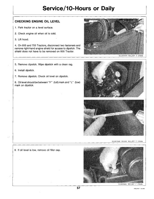 John Deere 655, 755 and 855 Compact Utility Tractors (SN:360001-475000, North America) Operators Manual (OMM70367)