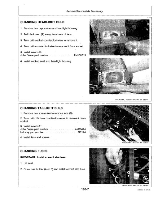 John Deere F910 and F930 Front Mowers (SN: 360001 - 475000) (North America) Operators Manual (OMM72336)