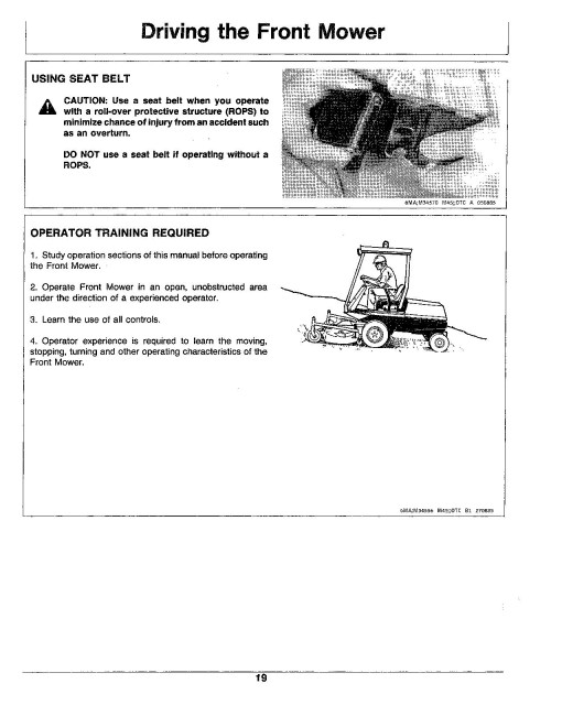 John Deere F915 and F935 Front Mowers (SN: 420001 - 475000) (North America) Operators Manual (OMM72338)