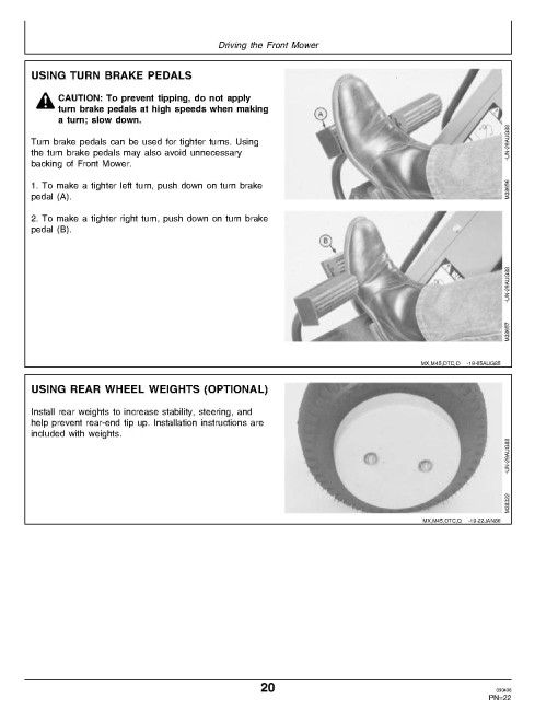 John Deere F912 and F932 Front Mowers (SN: 010001 - 100000) (North America) Operators Manual (OMM79676)