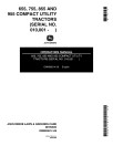 John Deere 655, 755, 855, 955 Compact Utility Tractors (SN:010001-100000,615001-750000; N.America) Operators Manual (OMM92614)