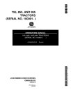 John Deere 755, 855 and 955 Compact Utility Tractors (SN: from 100001, Europe) Operators Manual (OMM95305)