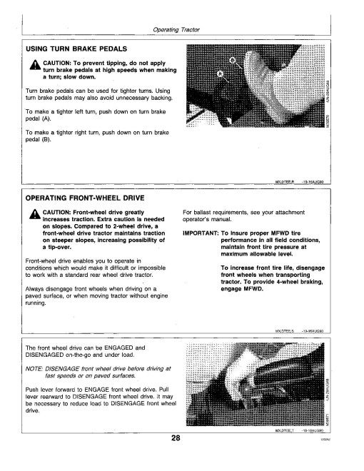 John Deere 755, 855 and 955 Compact Utility Tractors (SN: from 100001, Europe) Operators Manual (OMM95305)