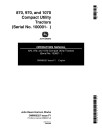 John Deere 870, 970 and 1070 Compact Utility Tractors (SN: from 100001, North America) Operators Manual (OMM95327)