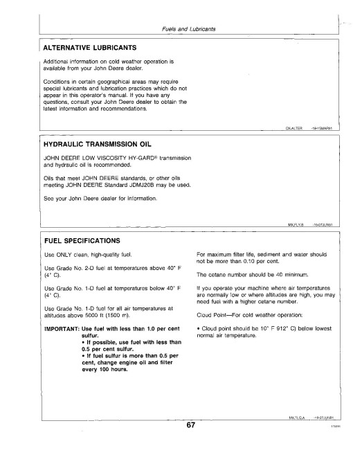 John Deere 870, 970 and 1070 Compact Utility Tractors (SN: from 100001, North America) Operators Manual (OMM95327)