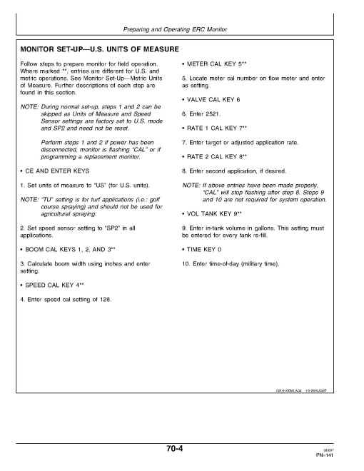 John Deere 6100 Self-Propelled Sprayers (North America) Operators Manual (OMN200524)