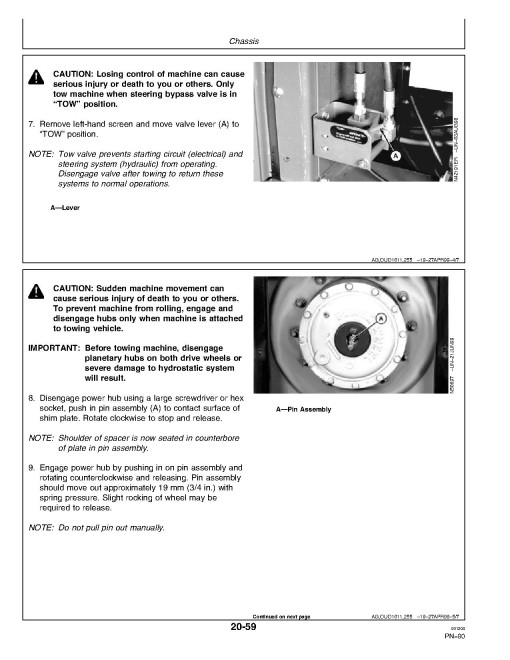 John Deere 6700 Self-Propelled Sprayers (SN: up to 006000) (North America) Operators Manual (OMN200815)