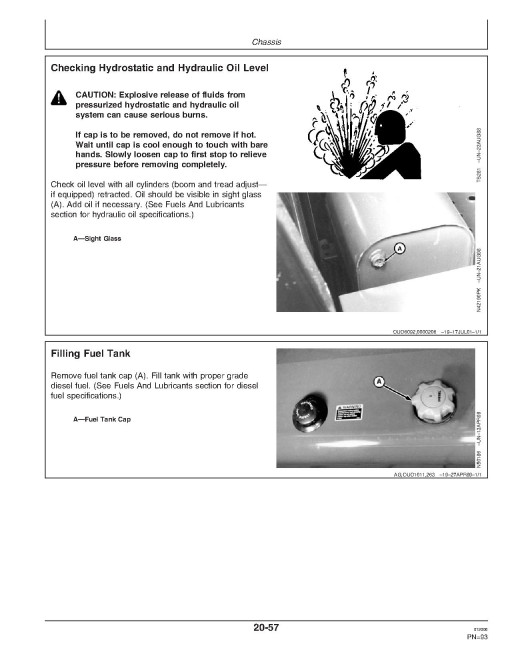 John Deere 6700 Self-Propelled Sprayers (SN: 010001 - 018000) (North America) Operators Manual (OMN300235)