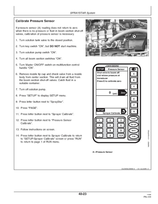 John Deere 4720 Self-Propelled Sprayers (SN: from 007001) (North America) Operators Manual (OMN300549)