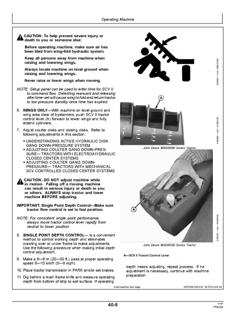 John Deere 2510S Strip Till Nutrient Applicators (SN: 004001 - 740100) (North America) Operators Manual (OMN300935)