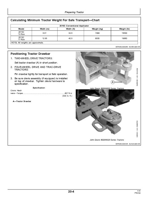 John Deere 2510C Nutrient Applicators (SN: 004001 - 740100) (North America) Operators Manual (OMN300939)