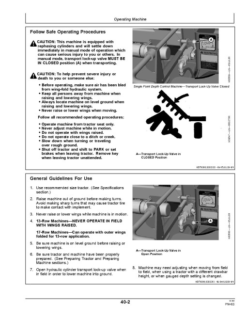 John Deere 2510C Nutrient Applicators (SN: 004001 - 740100) (North America) Operators Manual (OMN300939)