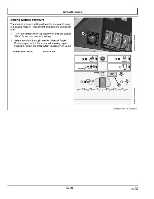 John Deere 4930 Self-Propelled Sprayers (SN: 008001 - 013000) (Europe) Operators Manual (OMN300980)