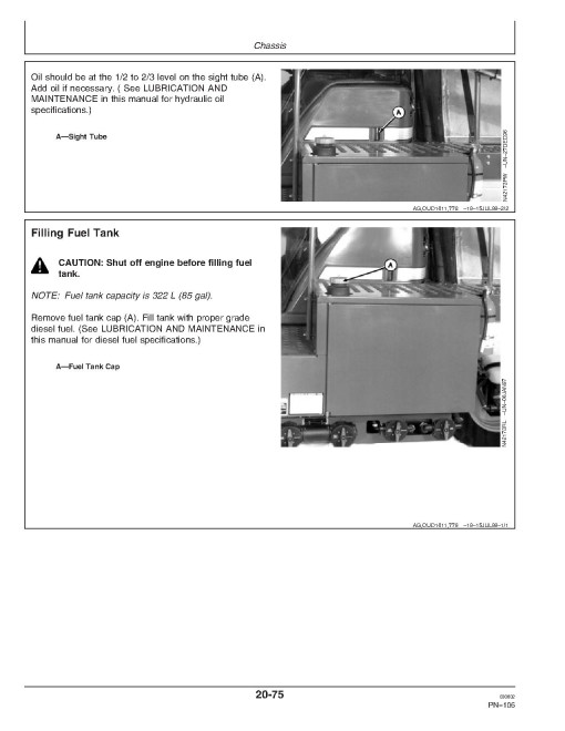 John Deere 4700 Self-Propelled Sprayers (PIN: from N04700X 006001) (North America) Operators Manual (OMN303758)