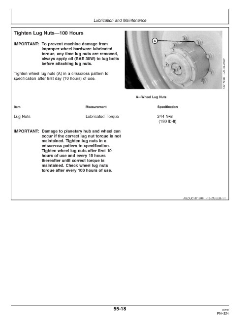 John Deere 4700 Self-Propelled Sprayers (PIN: from N04700X 006001) (North America) Operators Manual (OMN303758)