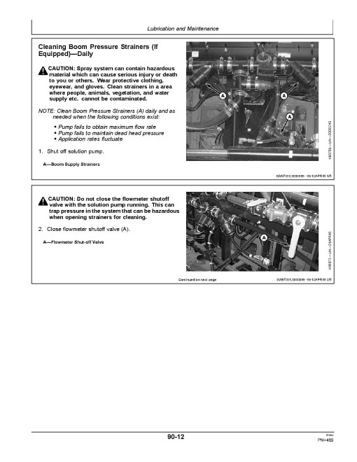 John Deere 4940 Self-Propelled Sprayer/Spreaders (SN: 000101 - 023000) (Export Edition) Operators Manual (OMN401865)
