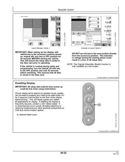 John Deere 4730 and 4830 Self-Propelled Sprayers SN:013001-018000, Export Edition, Operators Manual (OMN401930)
