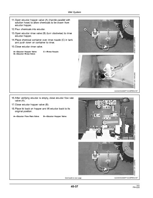 John Deere 4630 Self-Propelled Sprayers (SN: 023001 - 028000) (Export Edition) Operators Manual (OMN409170)