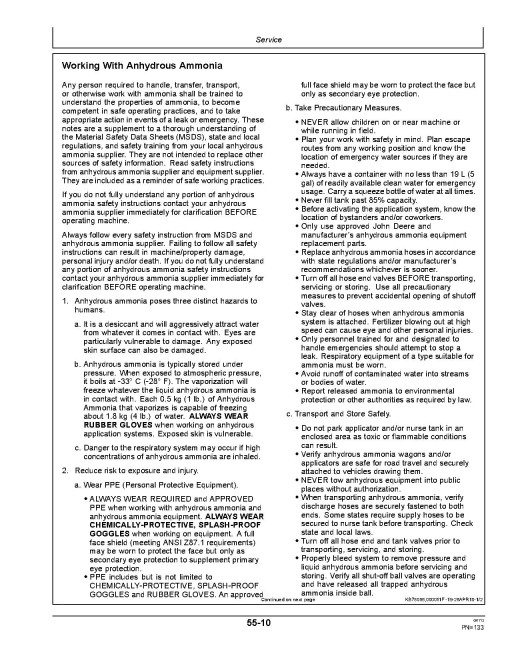 John Deere 2510H High Speed Nutrient Applicators (SN: 745101 - 760100) (North America) Operators Manual (OMN410369)