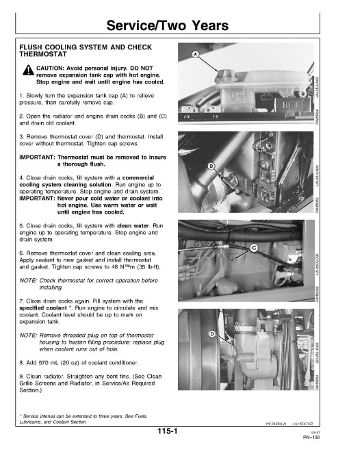 John Deere 7405 Tractors (North America) Operators Manual (OMP65208)