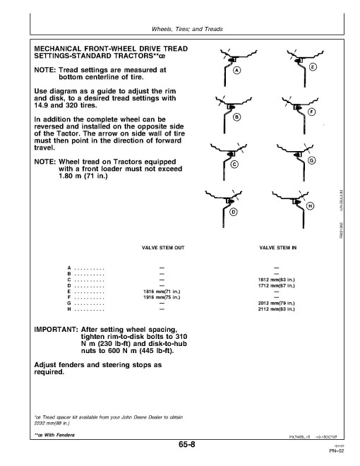 John Deere 7405 Tractors (North America) Operators Manual (OMP65208)