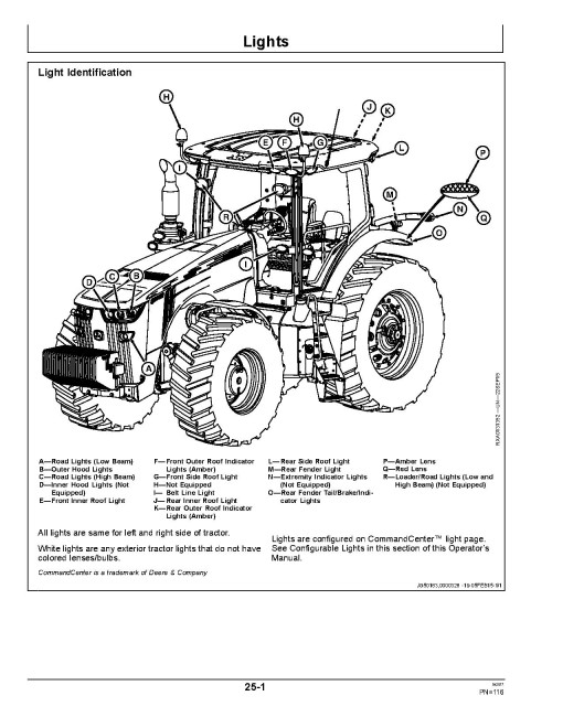 John Deere 8270R, 8295R, 8320R, 8345R and 8370R Tractors (SN: 000100-099999, South America) Operators Manual (OMR552543)