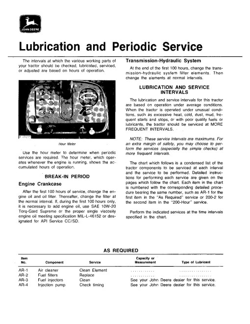 John Deere 8430 (SN:001000-005927) and 8630 (SN:001000-008117) 4WD Articulated Tractors (North America) Operators Manual (OMR65222)