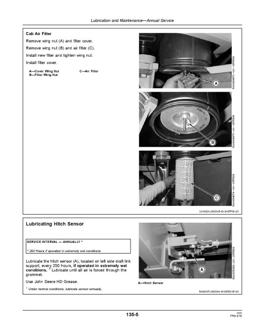 John Deere 9230, 9330, 9430, 9530 and 9630 4WD Articulated Tractors (SN:016000-021999, Export) Operators Manual (OMRE312191)