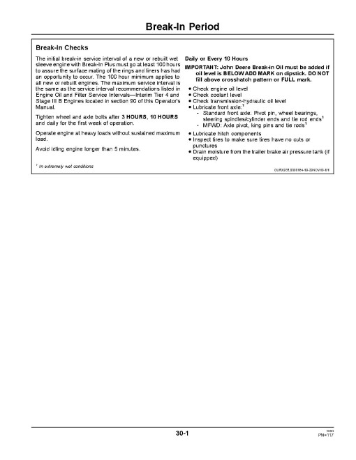 John Deere 8235R, 8260R, 8285R, 8310R, 8335R, 8360R Tractors (SN: 041001-053100, Export Edition) Operators Manual (OMRE317087)