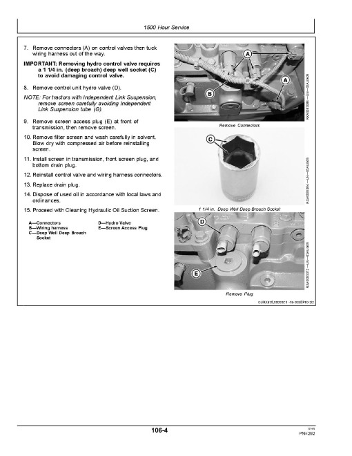 John Deere 8310RT, 8335RT and 8360RT Tracked Tractors (SN: 905301-907100, Export Edition) Operators Manual (OMRE317105)