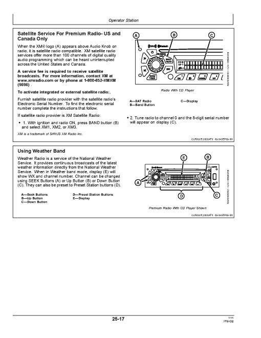 John Deere 8310RT, 8335RT and 8360RT Tracked Tractors (SN: 905301-907100, Export Edition) Operators Manual (OMRE317105)