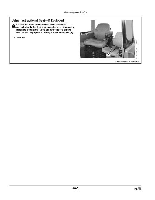 John Deere 9230, 9330, 9430, 9530 and 9630 4WD Articulated Tractors (SN: from 022000, N.America) Operators Manual (OMRE325893)