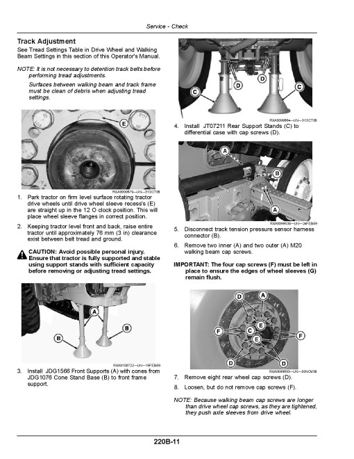 John Deere 8320RT, 8345RT and 8370RT Tracked Tractors (SN: from 920001, North America) Operators Manual (OMRE591961)
