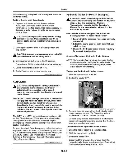 John Deere 8RX 310, 8RX 340, 8RX 370 and 8RX 410 Tracked Tractors (SN: 804001 - 806000, Europe) Operators Manual (OMRE593160)