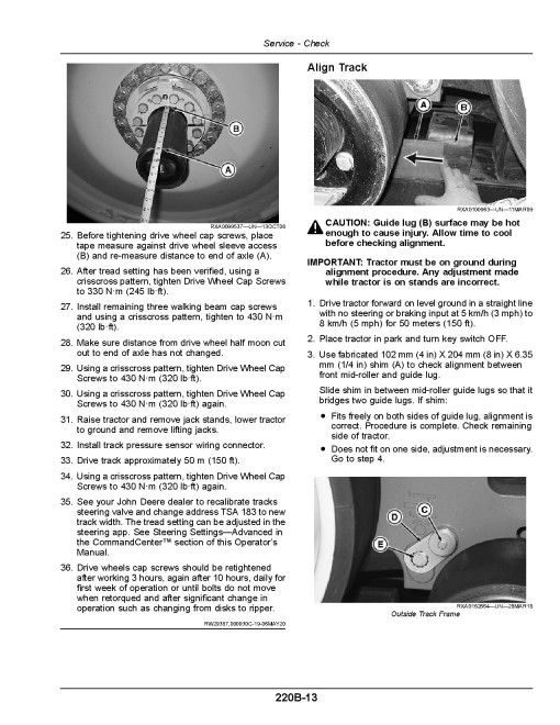 John Deere 8RT 310, 8RT 340, 8RT 370 and 8RT 410 Tracked Tractors (SN: 923001 - 927000, Europe) Operators Manual (OMRE597209)