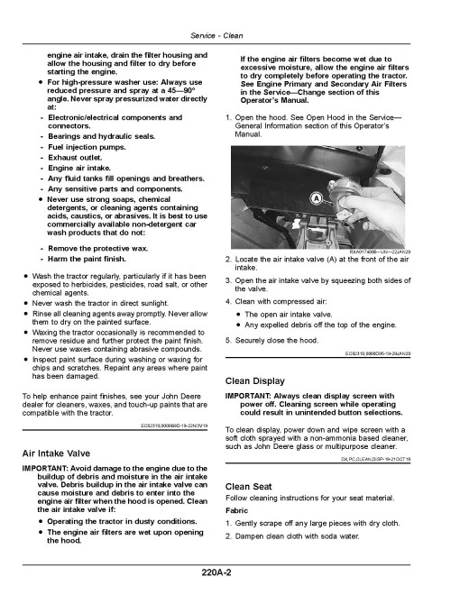 John Deere 8R 230, 8R 250, 8R 280, 8R 310, 8R 340, 8R 370, 8R 410 Tractors (SN:160001-200000, N.America) Operators Manual (OMRE597219)