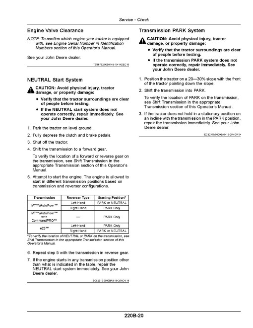 John Deere 8RT 310, 8RT 340, 8RT 370 and 8RT 410 Tracked Tractors (SN: 923001 - 927000, N.America) Operators Manual (OMRE597236)