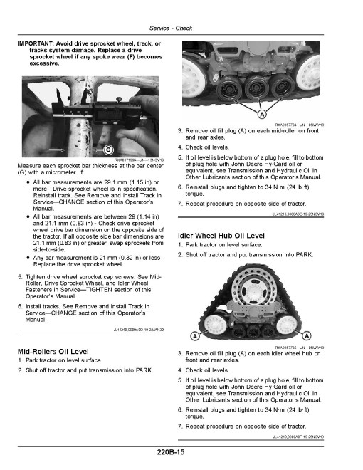 John Deere 8RX 310, 8RX 340, 8RX 370 and 8RX 410 Tracked Tractors (SN: 801001 - 804000, Europe) Operators Manual (OMRE597268)