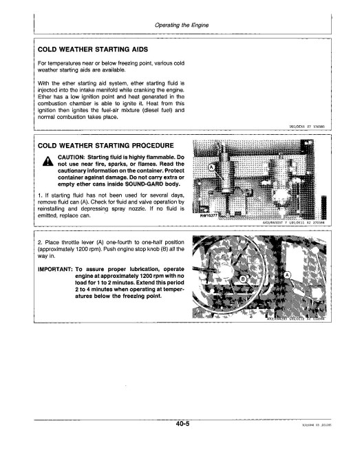 John Deere 8850 4WD Articulated Tractors (SN: from 006501, North America) Operators Manual (OMRW22395)