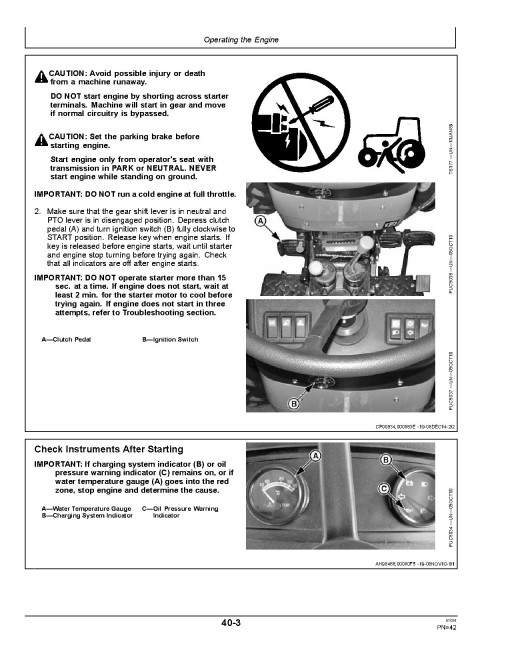 John Deere 280, 284, 2C-354, 300, 304, 320, 324 and B350 Chinese Tractors (China) Operators Manual (OMSJ16411)