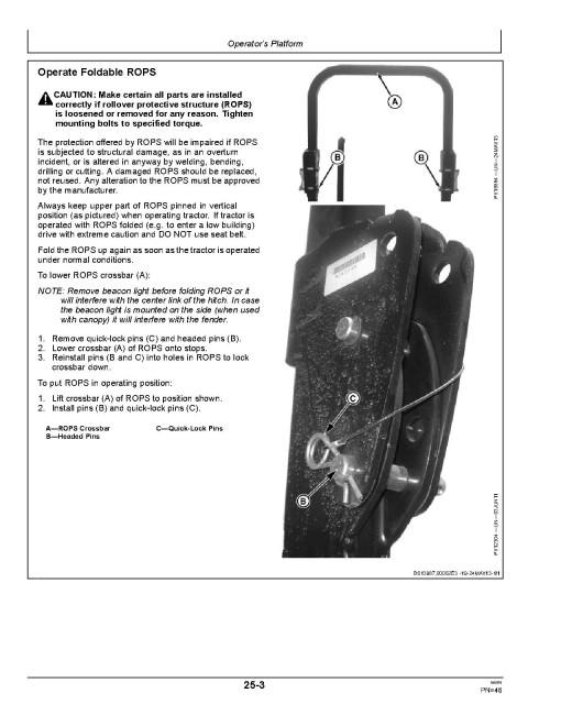 John Deere 5036C and 5042C Tractors (Export Edition) Operators Manual (OMSJ19681)