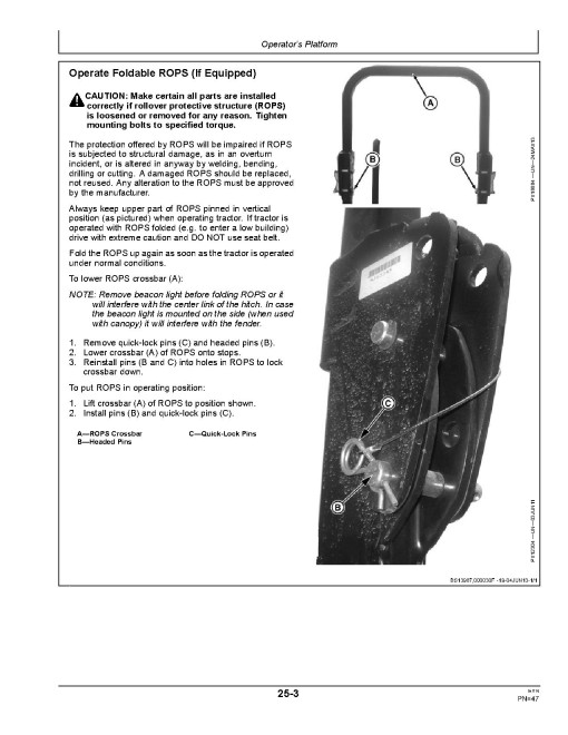 John Deere 5036C, 5039C and 5042C Tractors (Indian) Operators Manual (OMSJ21199)