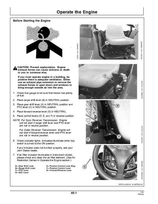John Deere 3036E Compact Utility Tractors (MY2015 - 2018, Export Edition) Operators Manual (OMSJ25478)