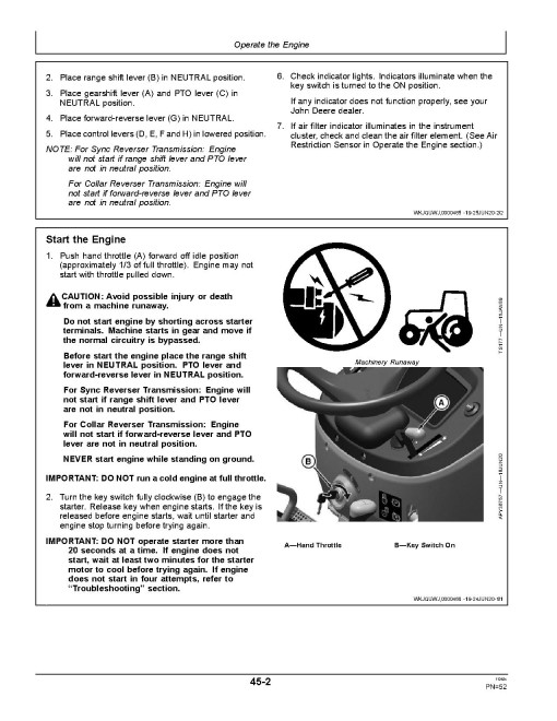 John Deere 3028EN and 3036EN Compact Utility Tractors (Indian) Operators Manual (OMSJ31304)