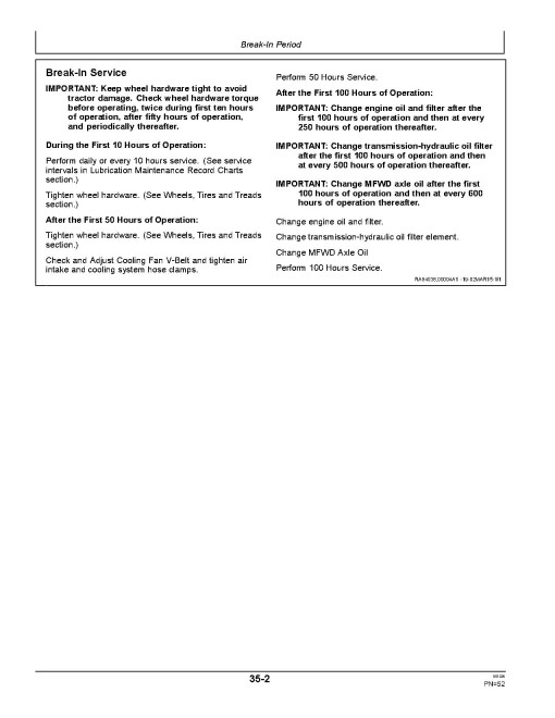 John Deere 3036E and 3041E Compact Utility Tractors (Export Edition) Operators Manual (OMSJ47859)
