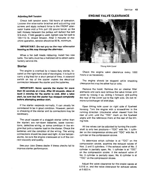John Deere JD690A Crawler Excavators Operators Manual (OMT114475)